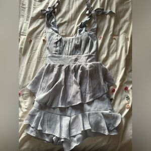 American Threads Ruffle Tie Romper